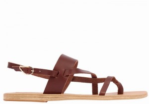 Ancient Greek Sandals Alethea Leather Achterband Sandalen Dames Koffie | QYL9378ZB