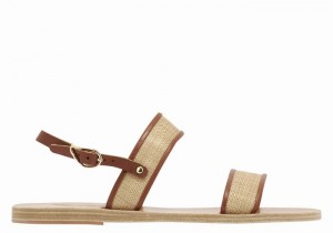 Ancient Greek Sandals Clio Casual Sandalen Dames Beige Bruin | CMT8810GR