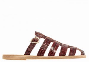 Ancient Greek Sandals Cosmia Vissers Sandalen Dames Donkerrood Zwart | DAN3210GE