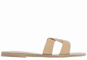 Ancient Greek Sandals Desmos Schuifsandalen Dames Beige | KPZ2141AQ