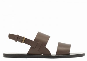 Ancient Greek Sandals Irodotos Leather Casual Sandalen Heren Chocola | RZA216GE