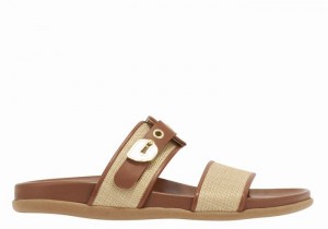 Ancient Greek Sandals Latria Schuifsandalen Dames Beige Bruin | SZF3636JX