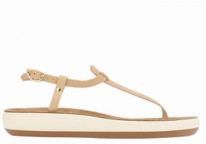 Ancient Greek Sandals Lito Comfort Achterband Sandalen Dames Beige | YXB619TM