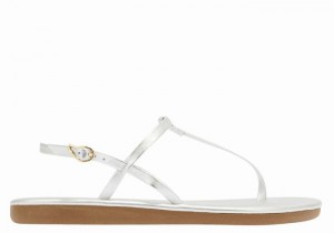 Ancient Greek Sandals Lito Flip Flop Achterband Sandalen Dames Zilver | MYI10089SU