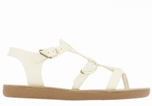 Ancient Greek Sandals Little Grace Kelly Soft Platte Sandalen Kinderen Wit | WXR4316AL