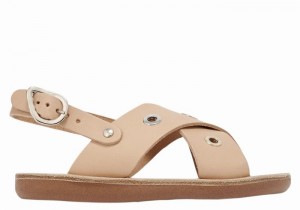 Ancient Greek Sandals Little Maria Eyelets Soft Casual Sandalen Kinderen Beige | BYG4665CQ