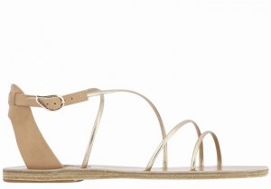 Ancient Greek Sandals Meloivia Sandalen Met Enkelbandje Dames Beige Goud Wit | JKI4735LJ