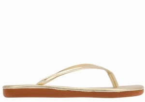 Ancient Greek Sandals Saionara Teenslippers Dames Goud Wit | BZT432JZ