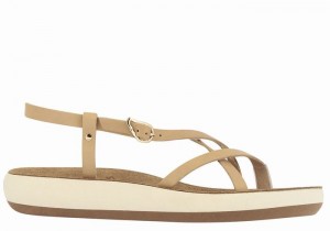 Ancient Greek Sandals Semele Comfort Achterband Sandalen Dames Beige | GGF9938WY