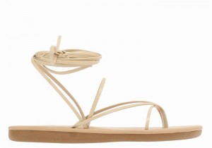 Ancient Greek Sandals String Gladiator Sandalen Dames Beige | VPV8697OX