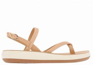 Ancient Greek Sandals Tereza Comfort Achterband Sandalen Dames Beige | XUJ1195AZ