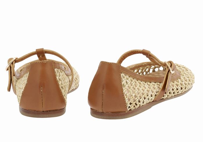 Ancient Greek Sandals Aerati Ballerina Schoenen Dames Beige Bruin | LFU6353IO