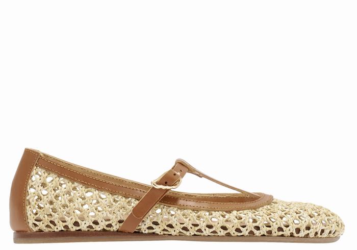 Ancient Greek Sandals Aerati Ballerina Schoenen Dames Beige Bruin | LFU6353IO