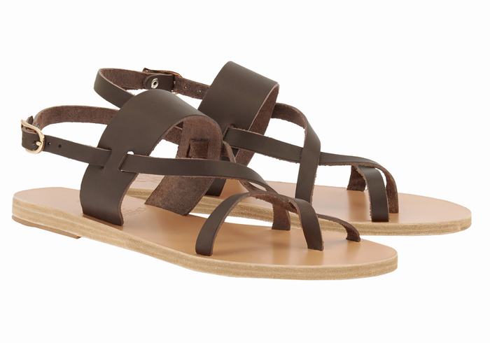 Ancient Greek Sandals Alethea Achterband Sandalen Dames Chocola | CLY9553IT