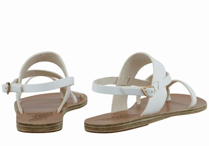 Ancient Greek Sandals Alethea Leather Achterband Sandalen Dames Wit | GUN4893EU