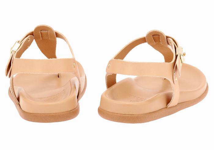 Ancient Greek Sandals Alki Flip Flop Achterband Sandalen Dames Beige | RWI9587YC