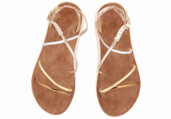 Ancient Greek Sandals Anastasia Comfort Sandalen Met Enkelbandje Dames Wit | SXF2546KH