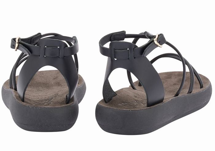 Ancient Greek Sandals Anastasia Comfort Sandalen Met Enkelbandje Dames Zwart | JTM4913MX