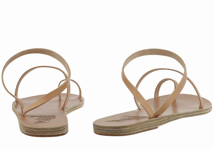 Ancient Greek Sandals Apli Eleftheria Leather Teenpaal Sandalen Dames Beige | EJD5330MD