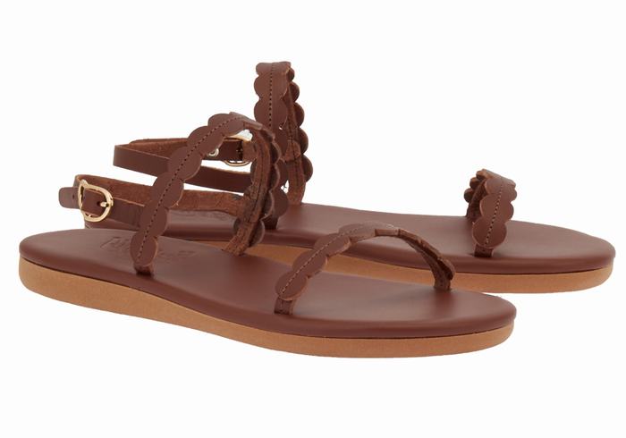 Ancient Greek Sandals Aroula Achterband Sandalen Dames Koffie | ZPP8937BV