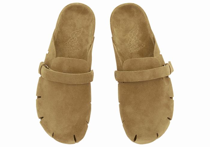 Ancient Greek Sandals Atlas Pantoffels Heren Groen | YFS9255HM