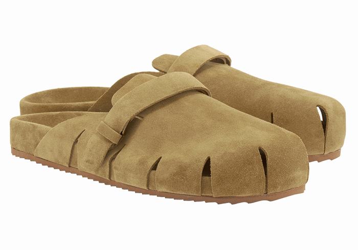 Ancient Greek Sandals Atlas Pantoffels Heren Groen | YFS9255HM