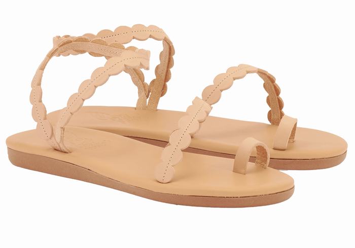 Ancient Greek Sandals Aura Teenpaal Sandalen Dames Beige | BTR3266ZT