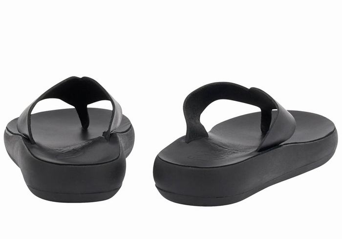 Ancient Greek Sandals Charys Comfort Teenslippers Dames Zwart | JXY6949VT