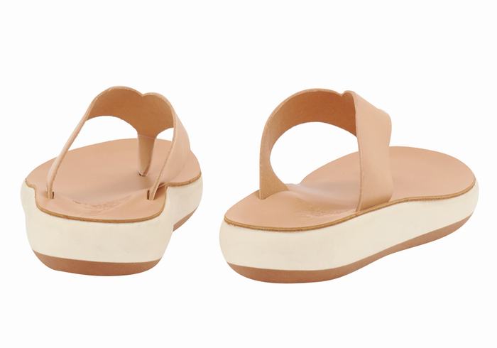 Ancient Greek Sandals Charys Comfort Teenslippers Dames Beige | UJR8781QJ