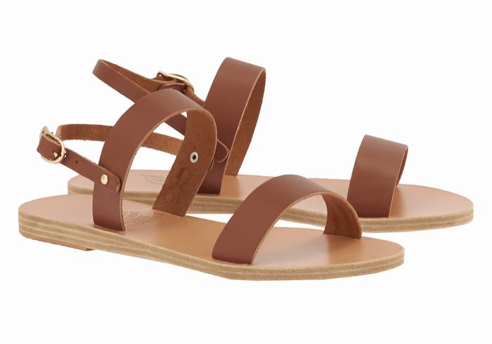 Ancient Greek Sandals Clio Achterband Sandalen Dames Donkerbruin | GMY6075VL