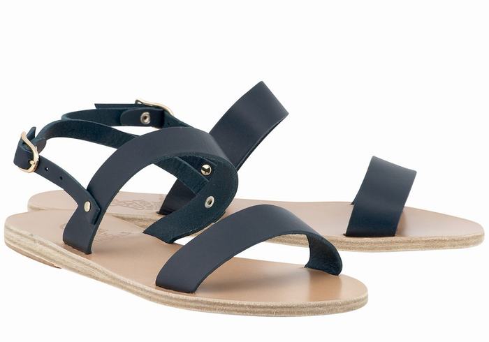 Ancient Greek Sandals Clio Achterband Sandalen Dames Donkerblauw | XFK3936SA