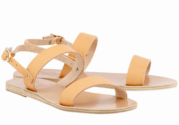 Ancient Greek Sandals Clio Achterband Sandalen Dames Beige | CCX2519CX