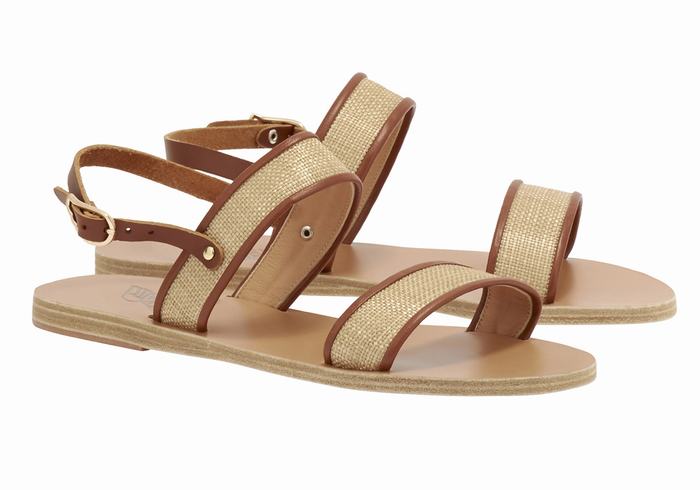 Ancient Greek Sandals Clio Casual Sandalen Dames Beige Bruin | CMT8810GR