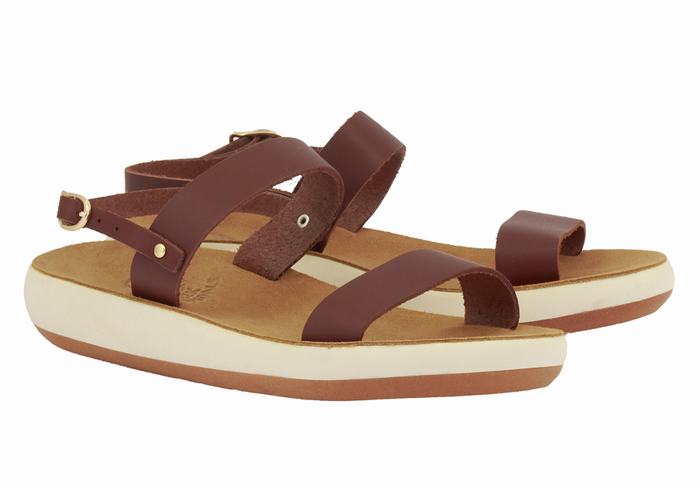 Ancient Greek Sandals Clio Comfort Casual Sandalen Dames Koffie | DQO3862QL