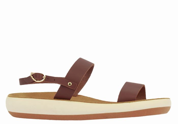 Ancient Greek Sandals Clio Comfort Casual Sandalen Dames Koffie | DQO3862QL