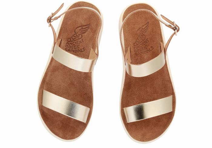 Ancient Greek Sandals Clio Comfort Casual Sandalen Dames Goud Wit | MWM4193OB