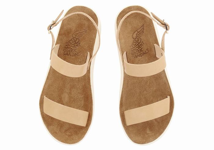 Ancient Greek Sandals Clio Comfort Casual Sandalen Dames Beige | IPO396EY