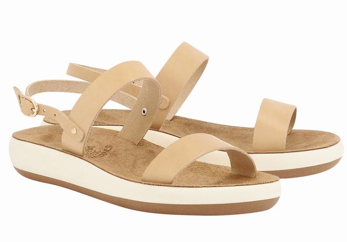 Ancient Greek Sandals Clio Comfort Casual Sandalen Dames Beige | IPO396EY