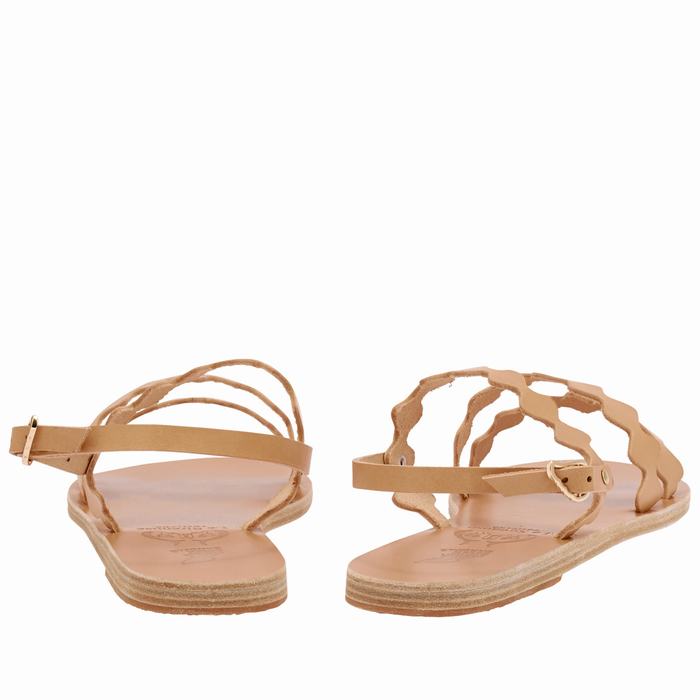 Ancient Greek Sandals Clio Onda Achterband Sandalen Dames Beige | LLO5656EI