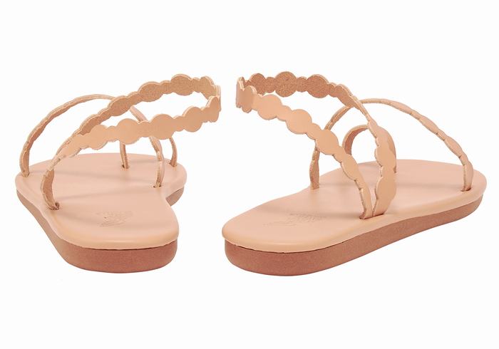 Ancient Greek Sandals Cronos Teenpaal Sandalen Dames Beige | XVP4333ZR