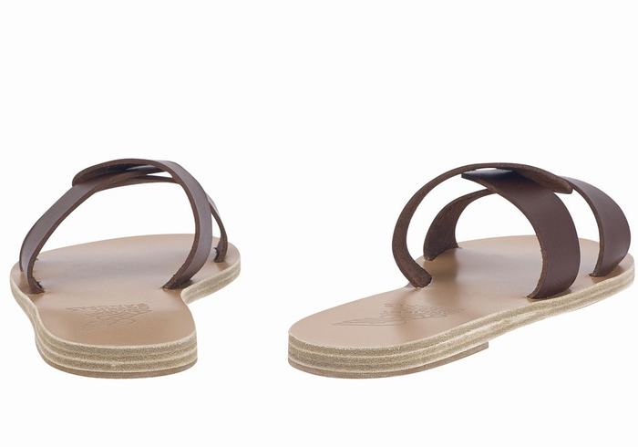 Ancient Greek Sandals Desmos Schuifsandalen Dames Koffie | HRU498XE