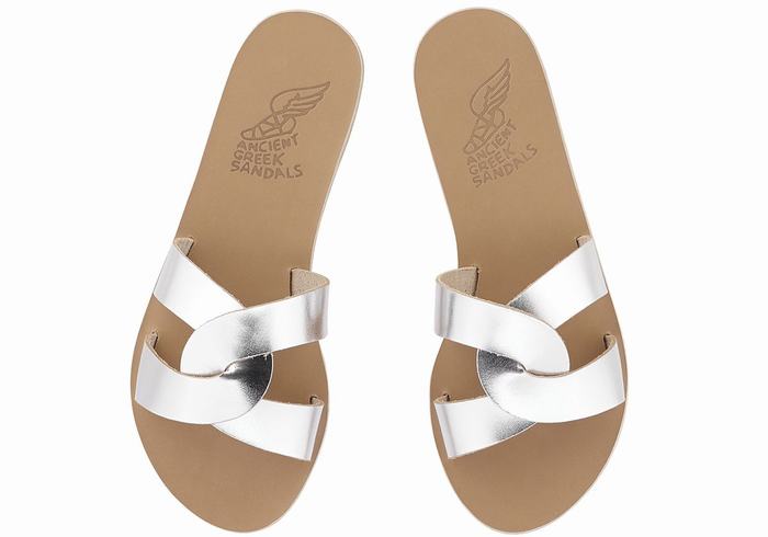 Ancient Greek Sandals Desmos Schuifsandalen Dames Zilver | PYS202MQ