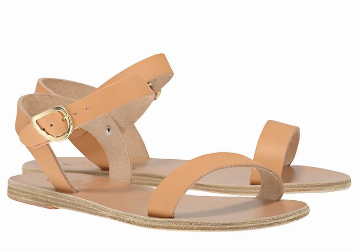 Ancient Greek Sandals Drama New Leather Casual Sandalen Dames Beige | KHA5451YO