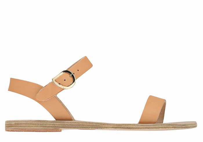 Ancient Greek Sandals Drama New Leather Casual Sandalen Dames Beige | KHA5451YO