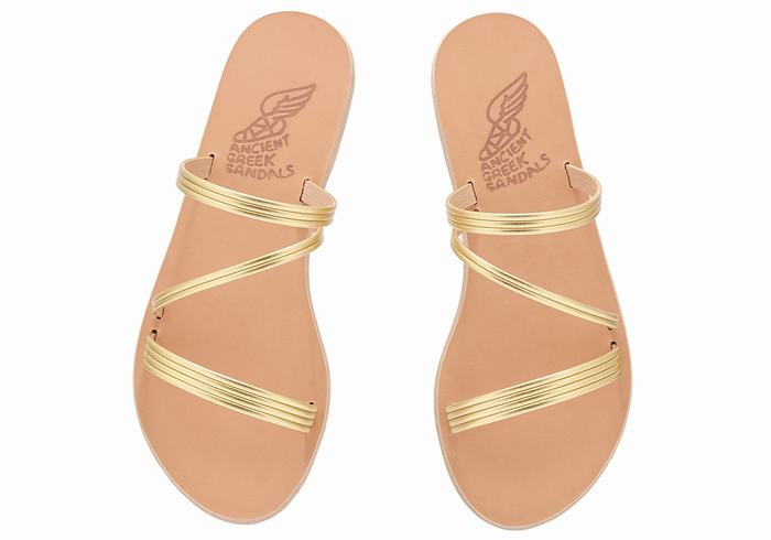 Ancient Greek Sandals Ermodiki Schuifsandalen Dames Goud | QAJ7083YV