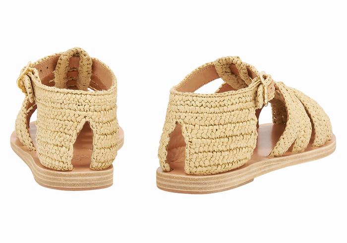 Ancient Greek Sandals Homeria Vissers Sandalen Dames Beige | XVN318WD