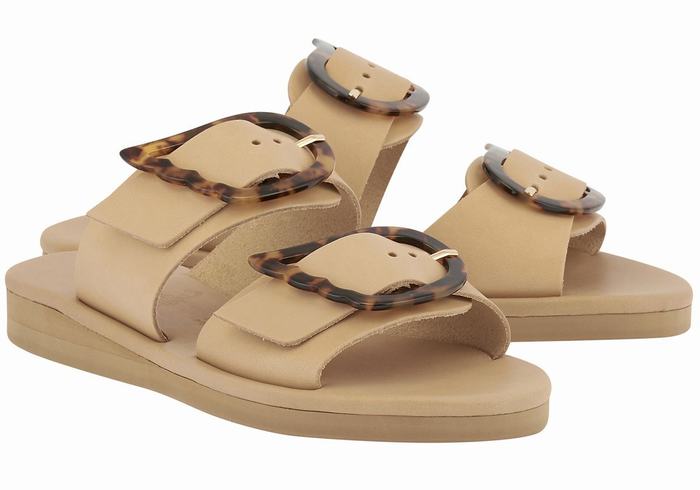 Ancient Greek Sandals Iaso Schuifsandalen Dames Beige | ZDK9294RN