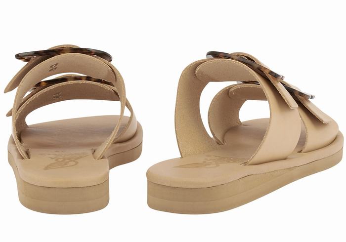 Ancient Greek Sandals Iaso Schuifsandalen Dames Beige | ZDK9294RN