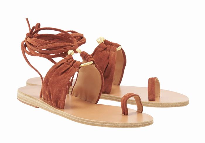 Ancient Greek Sandals Kerasia Gladiator Sandalen Dames Koffie | NID5793IR