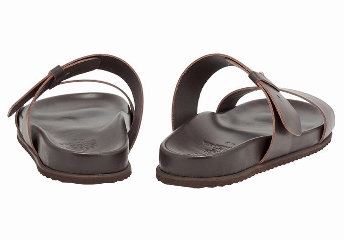 Ancient Greek Sandals Kimon Schuifsandalen Heren Chocola | MRL778CF